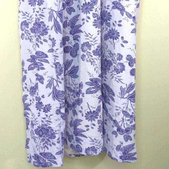 HILL HOUSE The Simone Midi Dress Lilac Purple Tonal Floral Medium - Picture 9 of 14